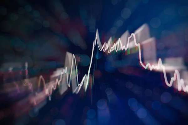 Geschäftserfolg Und Wachstumskonzept Aktienmarkt Geschäftsdiagramm Auf Digitalem Bildschirm Forex Markt — Stockfoto