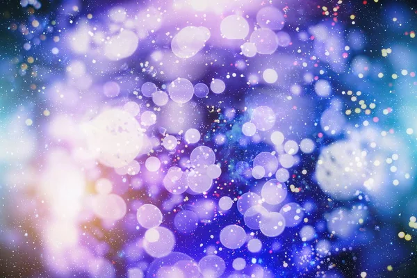 Fond Festif Avec Bokeh Naturel Des Lumières Dorées Vives Vintage — Photo