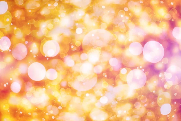 Festlicher Hintergrund Mit Natürlichem Bokeh Und Leuchtend Goldenen Lichtern Vintage — Stockfoto