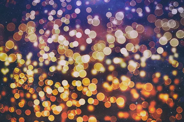 Fondo Festivo Con Bokeh Naturale Luci Dorate Luminose Vintage Sfondo — Foto Stock