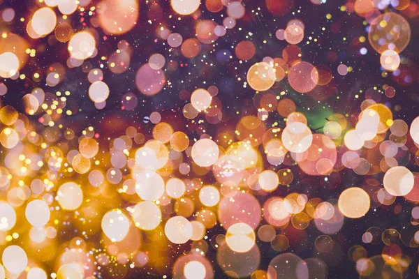 Волшебный Фон Цветом Праздничного Фона Натуральным Боке Яркими Золотистыми Огнями — стоковое фото