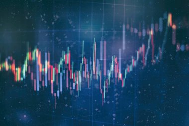 Pazar Analizi 'nin de dahil olduğu bir monitördeki veriler. Grafikler, diyagramlar, finansal rakamlar. Forex çizelgesi.