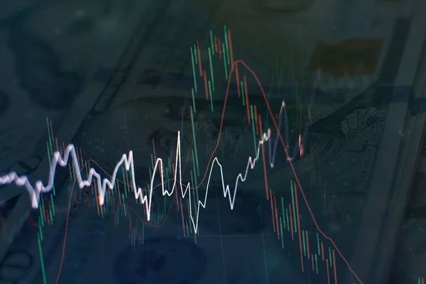 Données Sur Moniteur Qui Inclut Market Analyze Diagrammes Barres Diagrammes — Photo