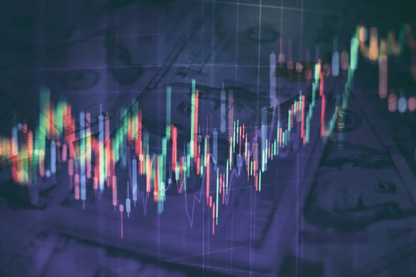 Données Sur Moniteur Qui Inclut Market Analyze Diagrammes Barres Diagrammes — Photo