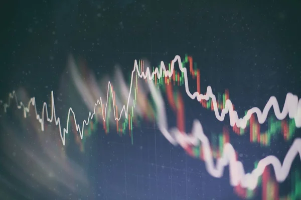 Dados Monitor Que Inclusive Market Analyze Gráficos Barras Diagramas Números — Fotografia de Stock