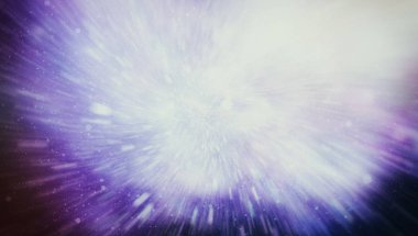 Patlayan ve movemen genişletilmesi. Solucan deliği yıldızlararası yolculuk galaksiler ve yıldızlar ile mavi bir güç alanı ile döngü animasyon