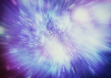 Patlayan ve movemen genişletilmesi. Solucan deliği yıldızlararası yolculuk galaksiler ve yıldızlar ile mavi bir güç alanı ile döngü animasyon