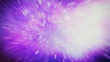 Patlayan ve movemen genişletilmesi. Solucan deliği yıldızlararası yolculuk galaksiler ve yıldızlar ile mavi bir güç alanı ile döngü animasyon