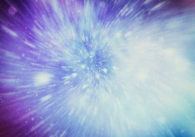 Patlayan ve movemen genişletilmesi. Solucan deliği yıldızlararası yolculuk galaksiler ve yıldızlar ile mavi bir güç alanı ile döngü animasyon