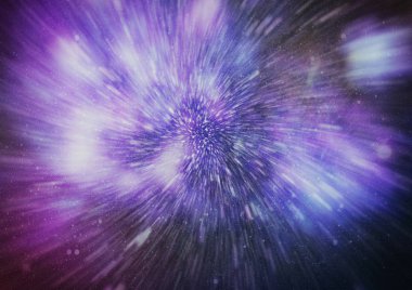 Patlayan ve movemen genişletilmesi. Solucan deliği yıldızlararası yolculuk galaksiler ve yıldızlar ile mavi bir güç alanı ile döngü animasyon