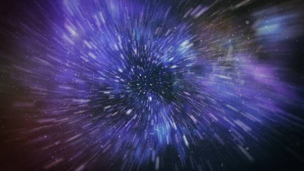 Абстрактний Перелом Або Гіперпросторовий Рух Синьому Зоряному Сліді — стокове фото
