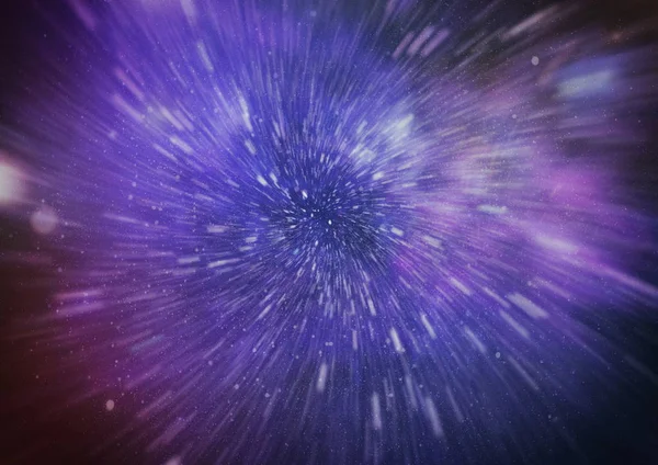 Abstract Warp Hyperspace Motion Blue Star Trail — Stock Photo, Image