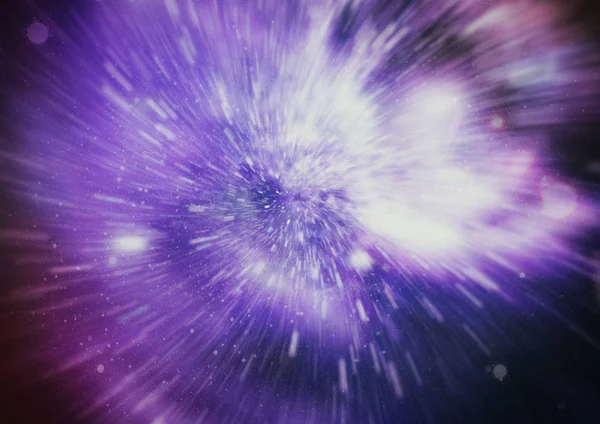 Stella Esplosione Con Particelle Luminose Linee Bellissimo Sfondo Raggi Astratti — Foto Stock