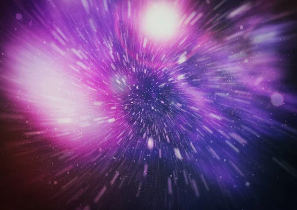 Explosion Stjärna Med Glödande Partiklar Och Linjer Vackra Abstrakt Strålar — Stockfoto
