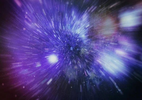 光る粒子線と爆発の星 美しい抽象的な線の背景 — ストック写真
