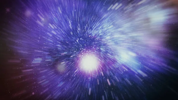 Exploding Expanding Movemen Loop Animation Wormhole Interstellar Travel Blue Force — Stock Photo, Image