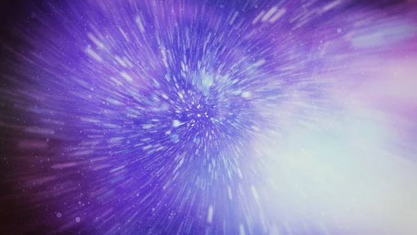 Patlayan ve movemen genişletilmesi. Solucan deliği yıldızlararası yolculuk galaksiler ve yıldızlar ile mavi bir güç alanı ile döngü animasyon