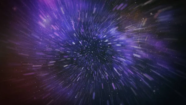 Exploding Expanding Movemen Loop Animation Wormhole Interstellar Travel Blue Force — Stock Photo, Image