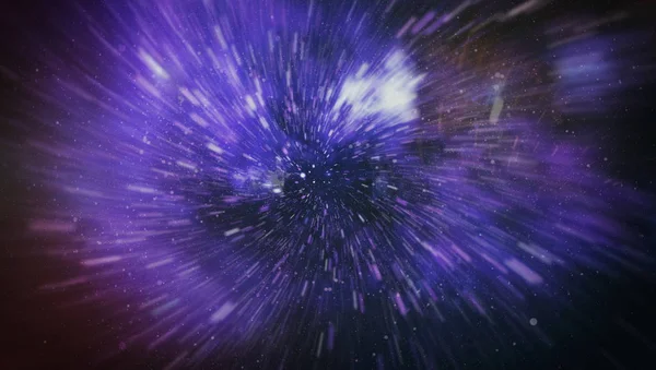 Exploding Expanding Movemen Loop Animation Wormhole Interstellar Travel Blue Force — Stock Photo, Image