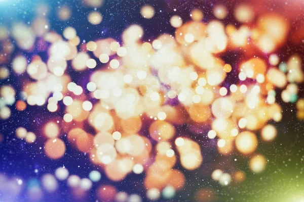 Weihnachtsbeleuchtung Urlaub Glühende Kulisse Defokussierter Hintergrund Mit Blinkenden Sternen — Stockfoto