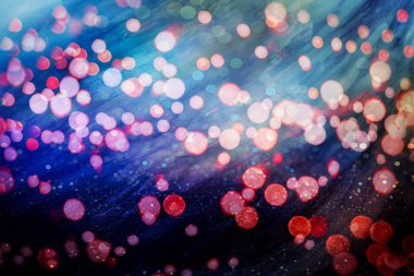 Noel ışık arka plan. Tatil parlak zemin. Yıldızlar yanıp sönen ile ufuk arka plan.