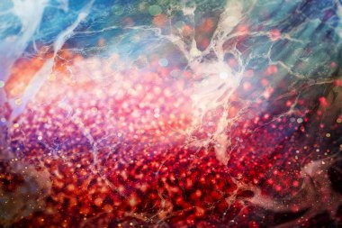 Noel ışık arka plan. Tatil parlak zemin. Yıldızlar yanıp sönen ile ufuk arka plan.