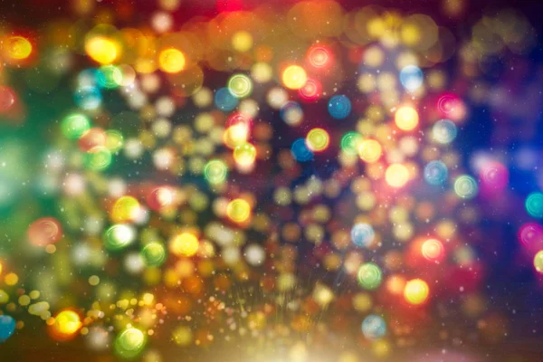 Christmas and New Year feast bokeh background with copyspace.