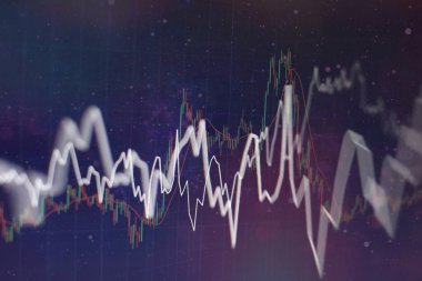Soyut parlayan ön x grafik arayüz duvar kağıdı. Yatırım, ticaret, hisse senedi, finans ve analiz kavramı.