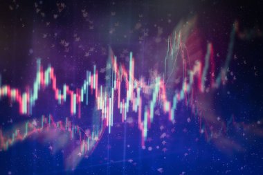 Soyut parlayan ön x grafik arayüz duvar kağıdı. Yatırım, ticaret, hisse senedi, finans ve analiz kavramı.