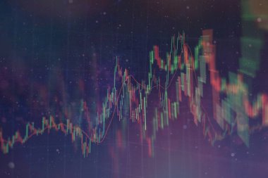 Borsa yatırım ticaret mum çubuk grafik grafik. Forex grafik grafik dijital ekran üzerinde