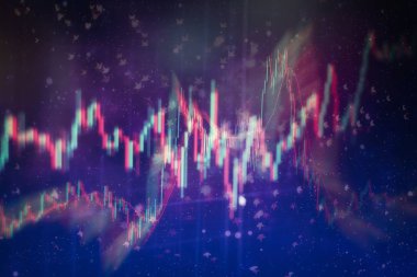 Soyut parlayan ön x grafik arayüz duvar kağıdı. Yatırım, ticaret, hisse senedi, finans ve analiz kavramı.