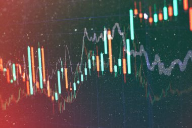 İş finans ya da borsa geçmişi. Borsa mali döviz grafiği