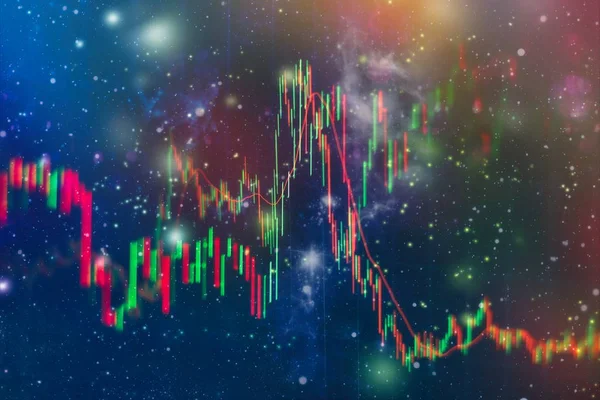 Svíčka Stick Graf Obchodování Akciových Trzích Investiční Forex Graf Digitální — Stock fotografie