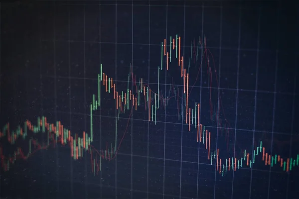 Gráfico Gráfico Vara Vela Negociação Investimento Mercado Ações Gráfico Gráfico — Fotografia de Stock