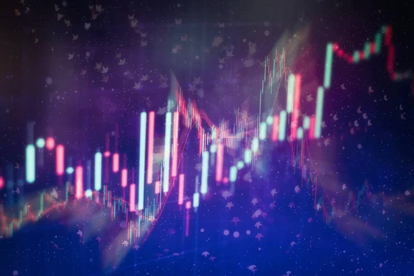 Gráfico Com Diagramas Mercado Ações Para Conceitos Relatórios Negócios Financeiros — Fotografia de Stock