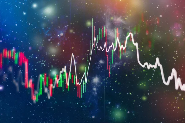 Diagram Med Diagram Aktiemarknaden För Affärsmässiga Och Finansiella Begrepp Och — Stockfoto