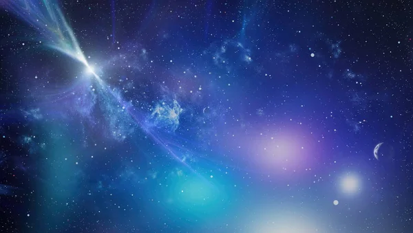 Wybuch Supernowej Jasne Gwiazdy Nebula Odległej Galaktyki Nowy Rok Fajerwerki — Zdjęcie stockowe