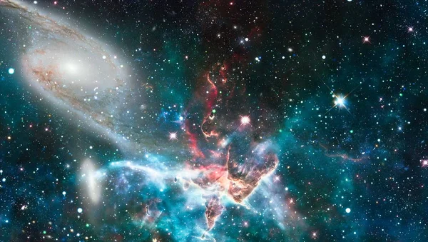 Wybuch Supernowej Jasne Gwiazdy Nebula Odległej Galaktyki Nowy Rok Fajerwerki — Zdjęcie stockowe