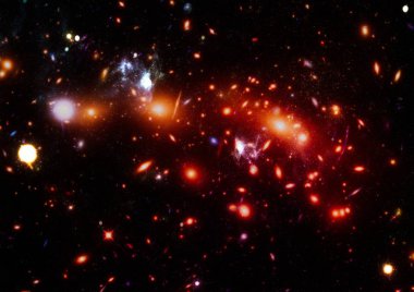 Uzaydaki gezegenler, yıldızlar ve galaksiler uzay keşiflerinin güzelliğini gösteriyor. NASA tarafından döşenmiş elementler