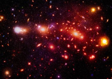 Uzaydaki gezegenler, yıldızlar ve galaksiler uzay keşiflerinin güzelliğini gösteriyor. NASA tarafından döşenmiş elementler