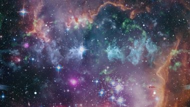 Uzaydaki gezegenler, yıldızlar ve galaksiler uzay keşiflerinin güzelliğini gösteriyor. NASA tarafından döşenmiş elementler
