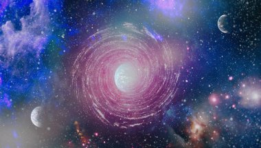 Yıldız tozu ve nebula alanı. Galaksi yaratıcı geçmişi. Bu görüntünün elementleri NASA tarafından desteklenmektedir.