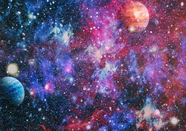 Yıldız tozu ve nebula alanı. Galaksi yaratıcı geçmişi. Bu görüntünün elementleri NASA tarafından desteklenmektedir.