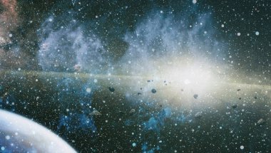 Yıldız tozu ve nebula alanı. Galaksi yaratıcı geçmişi. Bu görüntünün elementleri NASA tarafından desteklenmektedir.