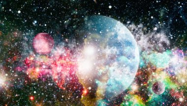 Yıldız tozu ve nebula alanı. Galaksi yaratıcı geçmişi. Bu görüntünün elementleri NASA tarafından desteklenmektedir.