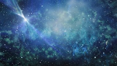 Patlama süpernova. Parlak yıldız bulutsu. Uzak galaksi. Yeni yıl havai fişekler. Soyut resim. Nasa tarafından döşenmiş bu görüntü unsurları.