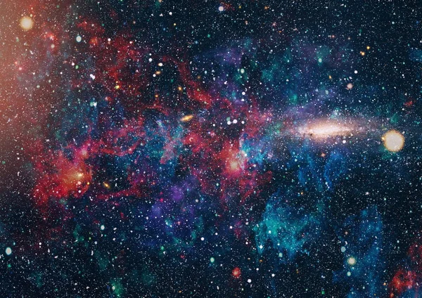 Gece Gökyüzü Uzayda Yıldız Uzay Bilim Eğitim Konularında Kolaj Görüntünün — Stok fotoğraf