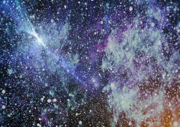 Far being shone nebula and star field against space. Elements of this image furnished by NASA.