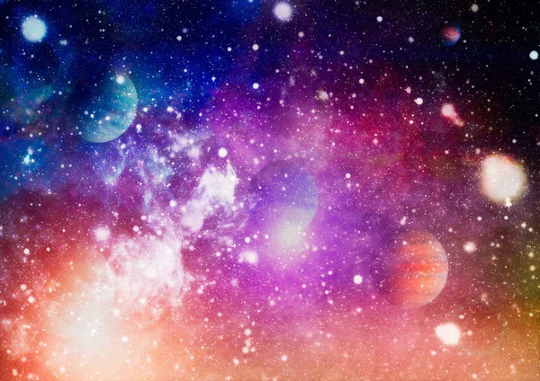 Lontano Essere Brillava Nebulosa Campo Stellare Contro Spazio Elementi Questa — Foto Stock