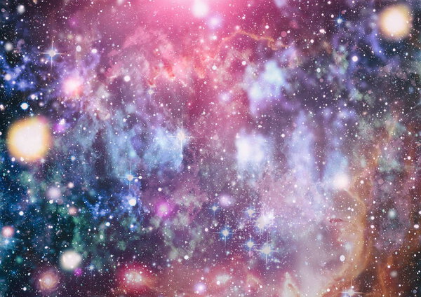 Stardust and nebula space. Galaxy creative background. Elements of this image furnished by NASA.